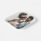 Assiettes En Carton Mariage de couple afro-américain (Angulaire)