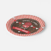 Assiettes En Carton Mariage de couple rustique, barbecue, fête de fian (Angle)