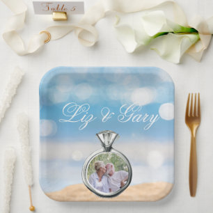 Assiettes En Carton Mariage de destination de la plage