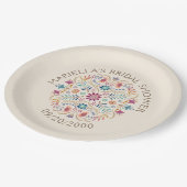 Assiettes En Carton Mariage de douche d'anniversaire Fiesta Boho (Angle)