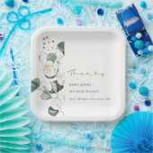 Assiettes En Carton Mariage de feuillage vert rustique Eucalyptus (Fête)