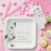 Assiettes En Carton Mariage de feuillage vert rustique Eucalyptus (Fête)