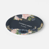 Assiettes En Carton Mariage de fleurs d'automne (Angle)