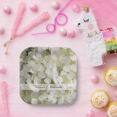 Assiettes En Carton Mariage de fleurs d'Hydrangée blanche (Fête)