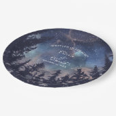 Assiettes En Carton Mariage de forêt de nuit étoilée (Angle)