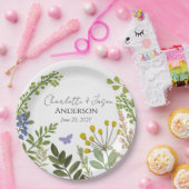 Assiettes En Carton Mariage de jardin d'été à feuillage persistant (Fête)
