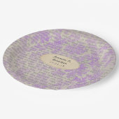 Assiettes En Carton Mariage de journal vintage (Angle)