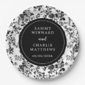 Assiettes En Carton Mariage de la Chine antique noire (Devant)