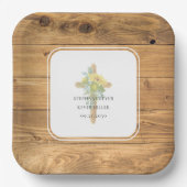 Assiettes En Carton Mariage de la croix de tournesol (Recto)