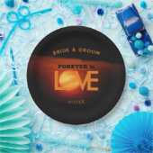 Assiettes En Carton Mariage de la lune de récolte complète (Fête)