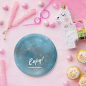 Assiettes En Carton Mariage de la mer bleue profonde (Fête)