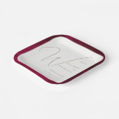 Assiettes En Carton Mariage de la passion bourguignonne (Angulaire)