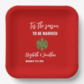 Assiettes En Carton Mariage de Noël C'est La Saison (Recto)