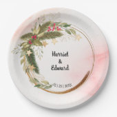 Assiettes En Carton Mariage de Noël Mariage de mariage de réception Pa (Devant)