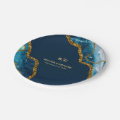 Assiettes En Carton Mariage de Parties scintillant de la géométrie de (Angle)