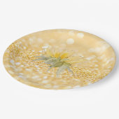 Assiettes En Carton Mariage de Parties scintillant de luxe Sunflower G (Angle)