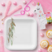 Assiettes En Carton Mariage de Parties scintillant Glitzy Eucalyptus o (Fête)