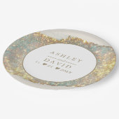 Assiettes En Carton Mariage de Parties scintillant Iridescente moderne (Angle)