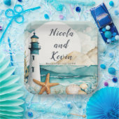 Assiettes En Carton Mariage de phare nautique (Fête)