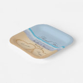 Assiettes En Carton Mariage de plage 2 Coeurs dans le papier Mariage d (Angulaire)