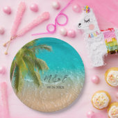 Assiettes En Carton Mariage de plage Tropical élégant (Fête)