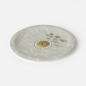 Assiettes En Carton Mariage de plage tropicale (Angle)