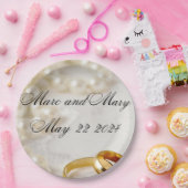 Assiettes En Carton mariage de plaques papier personnalisable (Fête)