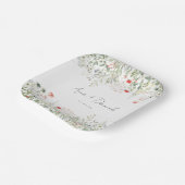 Assiettes En Carton Mariage de prairie fleur sauvage (Angulaire)