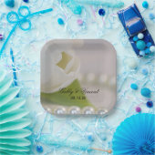 Assiettes En Carton Mariage de printemps de la Tulipe blanche et des p (Fête)