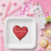 Assiettes En Carton Mariage de Red Heart (Fête)