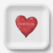 Assiettes En Carton Mariage de Red Heart (Recto)