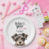 Assiettes En Carton Mariage de Schnauzer miniature Merci (Fête)