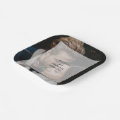 Assiettes En Carton Mariage de script de superposition photo simple et (Angulaire)