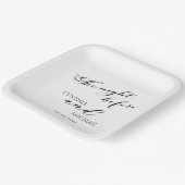 Assiettes En Carton Mariage de script moderne "La nuit d'avant" (Angulaire)