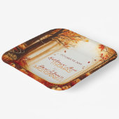 Assiettes En Carton Mariage de silhouette de récolte d'automne enchant (Angulaire)