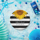 Assiettes En Carton Mariage de tournesol rustique (Fête)