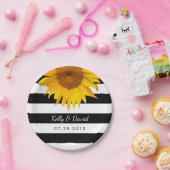 Assiettes En Carton Mariage de tournesol rustique (Fête)