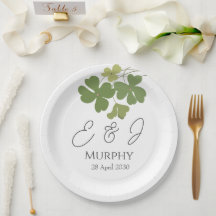Mariage de trèfle vert irlandais moderne