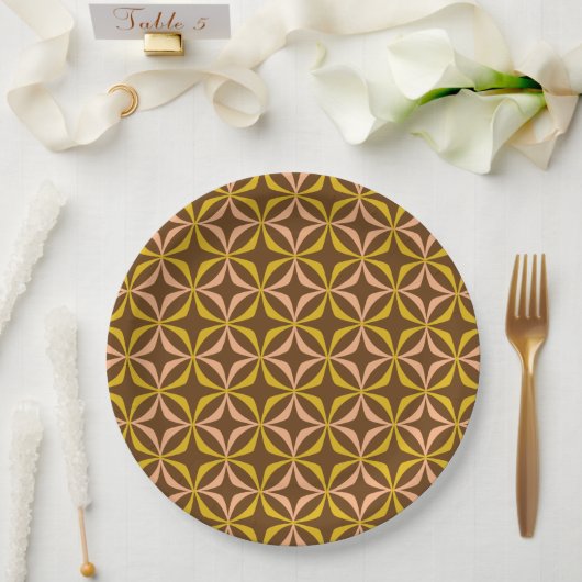 Assiettes En Carton Mariage de typographie moderne Motif Jaune (Mariage)
