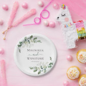 Assiettes En Carton Mariage de verdure Eucalyptus (Fête)