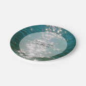 Assiettes En Carton Mariage d'eau de mer de plage (Angle)