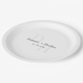 Assiettes En Carton MARIAGE d'élégance minimaliste CLASSIQUE (Angle)