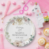 Assiettes En Carton Mariage d'été Alabaster Magnolia et Peony (Fête)