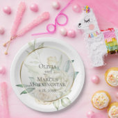 Assiettes En Carton Mariage d'été Rose pâle Jaune (Fête)