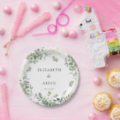 Assiettes En Carton Mariage d'eucalyptus (Fête)