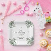 Assiettes En Carton Mariage d'eucalyptus (Fête)