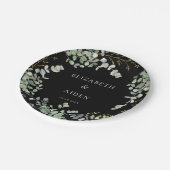 Assiettes En Carton Mariage d'eucalyptus (Angle)