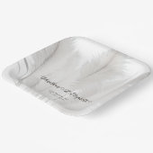 Assiettes En Carton Mariage d'herbe Boho Pampas (Angulaire)