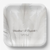 Assiettes En Carton Mariage d'herbe Boho Pampas (Recto)