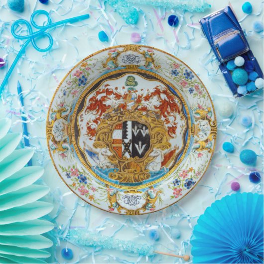 Assiettes En Carton Mariage Dîner De Repas Raffiné Armoiries (Fête)